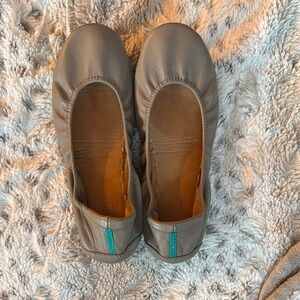 Tieks Taupe Leather Ballet Flats